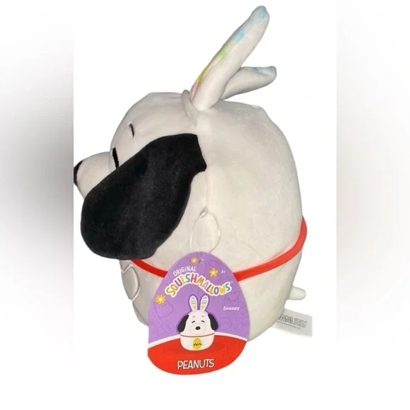 Squishmallow Easter 2024 Peanuts Snoopy Bunny Ears Yellow Egg 8” Plush NWT - Picture 3 of 4